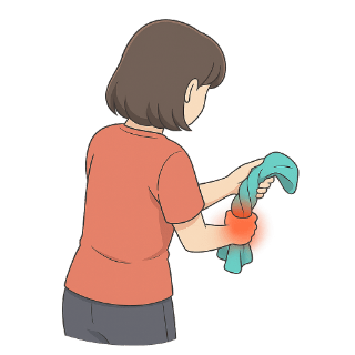 ぞうきん絞りでいたい