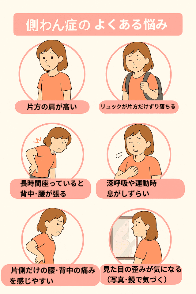 側わん症でよくある悩み
