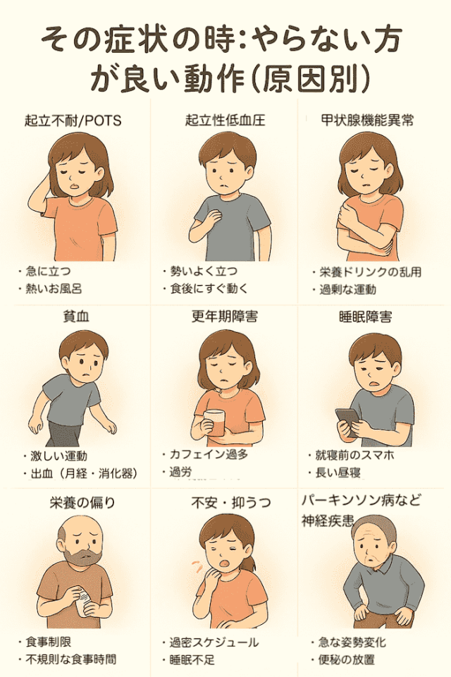 自律神経失調で避けた方が良いこと