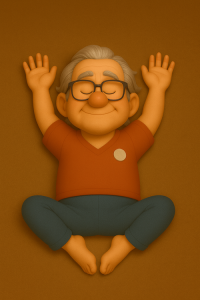 腰痛対策にはかえる足のポーズ